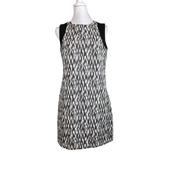 Trina Turk Dress Womens Size 4 Black White Mini Sheath Sleeveless Classic Chic - Picture 2 of 12